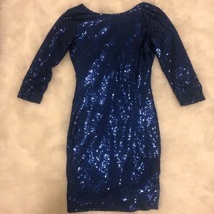 Blue Sequin Dress